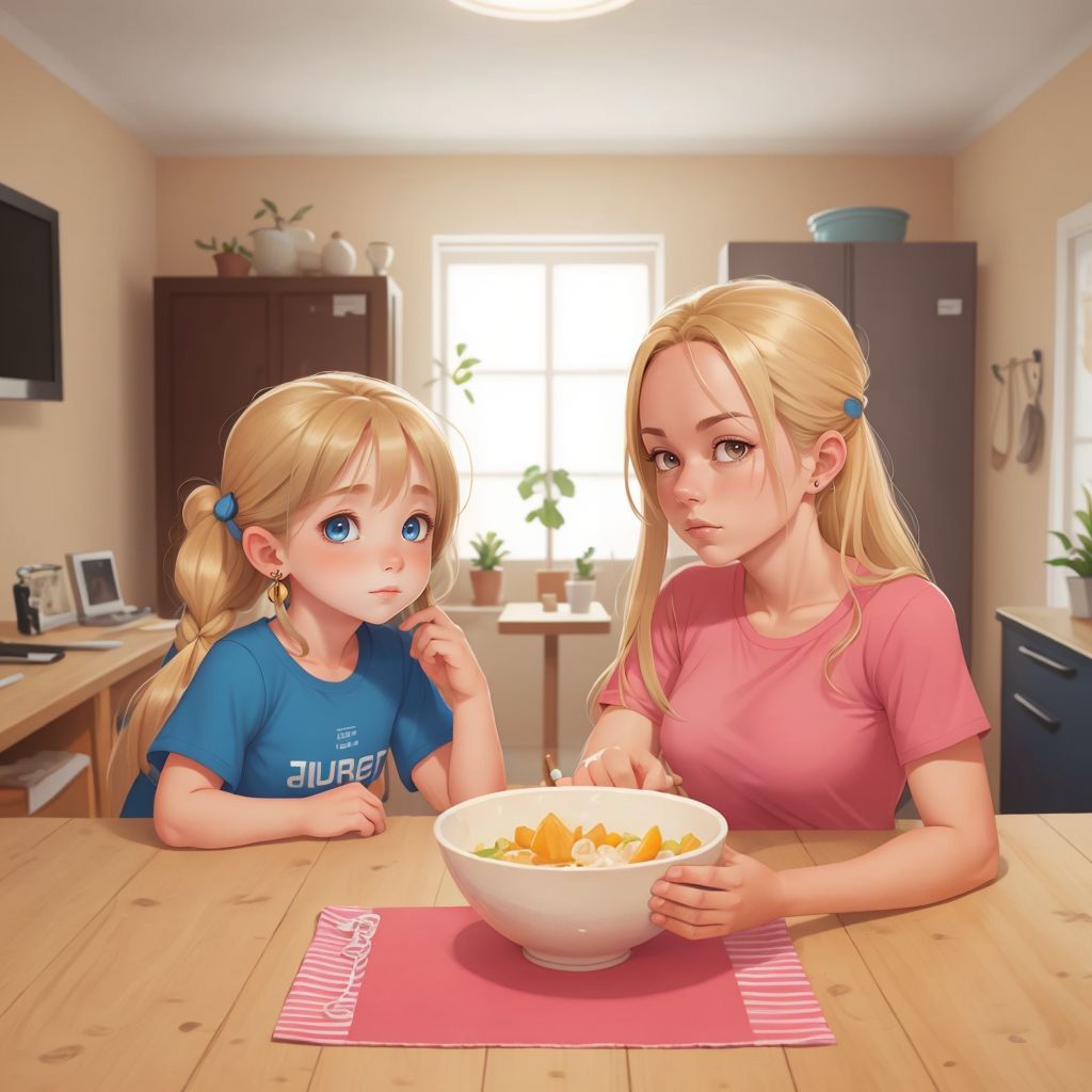Nika and Julia cracking eggs into a bowl, with Julia looking on attentively.